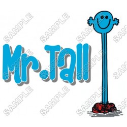 Mr Men and Little Miss Mr. Tall  T Shirt Iron on Transfer Decal ~#20