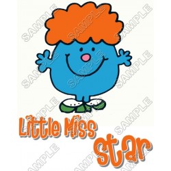 Mr Men and Little Miss Star T Shirt Iron on Transfer Decal ~#52