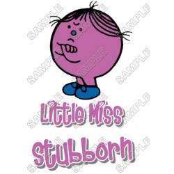 Mr Men and Little Miss Stubborn T Shirt Iron on Transfer Decal ~#53