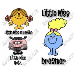 Mr Men and Little Miss T Shirt Iron on Transfer Decal ~#3