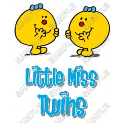 Mr Men and Little Miss Twins T Shirt Iron on Transfer Decal ~#46