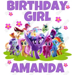 My Little Pony The Movie  Birthday Custom Personalized Shirt Iron on Transfer ~#2