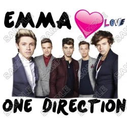One Direction  Personalized  Custom  T Shirt Iron on Transfer Decal ~#38