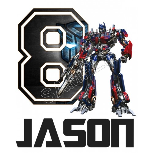  Optimus Prime Transformers  Birthday Personalized Custom T Shirt Iron on Transfer Decal ~#411 by www.topironons.com