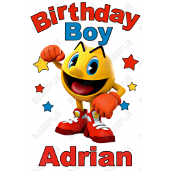 Pac-Man Birthday Boy  Personalized Custom T Shirt Iron on Transfer Decal ~#2