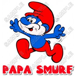 Papa Smurf  T Shirt Iron on Transfer Decal ~#9