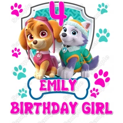 Paw Patrol  Skye Everest   Birthday Custom Personalized  Iron on Transfer ~#11