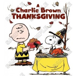 Peanuts, Snoopy, Charlie Brown Thanksgiving  T Shirt Iron on Transfer Decal ~#12
