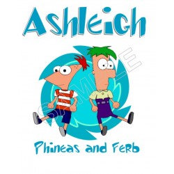 Phineas and Ferb Personalized  Custom  T Shirt Iron on Transfer Decal ~#117