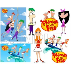 Phineas & Ferb T Shirt Iron on Transfer Decal ~#1