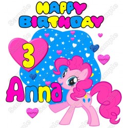 Pinkie Pie Pony  Birthday Custom Personalized  Shirt Iron on Transfer ~#4