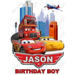 Pixar Cars  Birthday Custom Personalized  Shirt Iron on Transfer ~#3