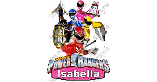 Power Rangers Personalized Iron on Transfer for Girls ~#1