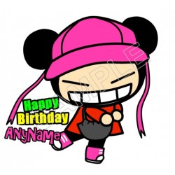 Pucca Birthday  Personalized  Custom  T Shirt Iron on Transfer Decal ~#106