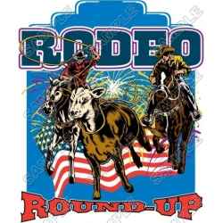 Rodeo T Shirt Iron on Transfer Decal ~#1