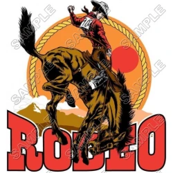 Rodeo T Shirt Iron on Transfer Decal ~#2