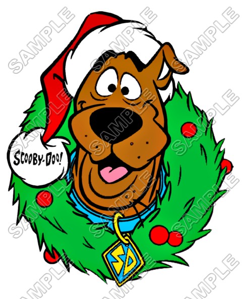 Scooby-Doo Christmas T Shirt Iron on Transfer Decal ~#8