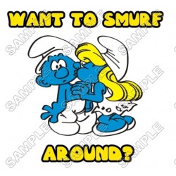 Smurf  T Shirt Iron on Transfer Decal ~#10