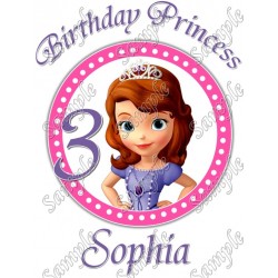 Sofia the First  Birthday Princess Personalized  Iron on Transfer Decal ~#1