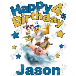SpongeBob Birthday Personalized Custom T Shirt Iron on Transfer Decal ~#5