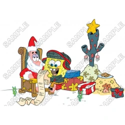 SpongeBob Christmas  T Shirt Iron on Transfer Decal ~#3