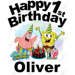 SpongeBob Personalized  Custom  T Shirt Iron on Transfer Decal ~#76