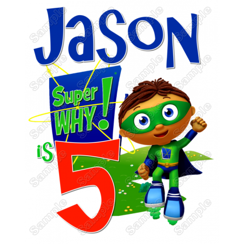  Super Why  Birthday Custom Personalized  Shirt Iron on Transfer ~#42 by www.topironons.com