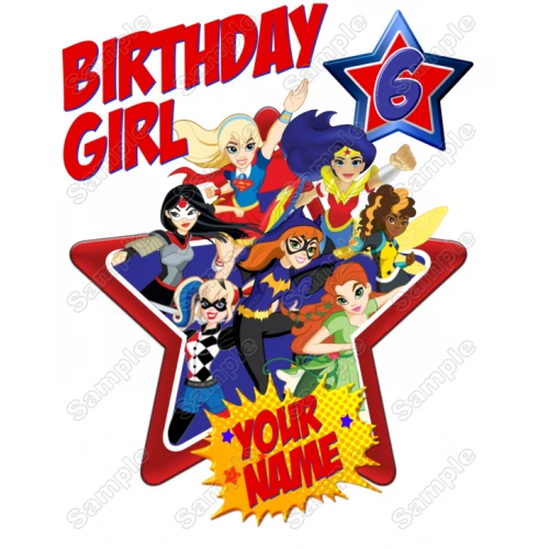  SuperGirl  Hero  Birthday Custom Personalized  Shirt Iron on Transfer ~#1 by www.topironons.com