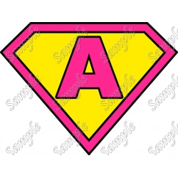 SuperGirl Logo  Personalized Custom Initials Iron on Transfer Decal ~#1