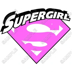 SuperGirl Pink Logo T Shirt Iron on Transfer Decal ~#3