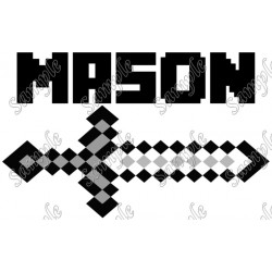 Sword Minecraft Personalized  Iron on Transfer  ~#1