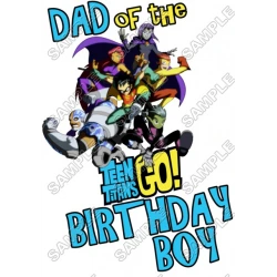Teen Titans Go  Birthday Custom Personalized  Iron on Transfer ~#6