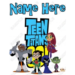 Teen Titans Go Birthday Custom Personalized Iron on Transfer ~#90