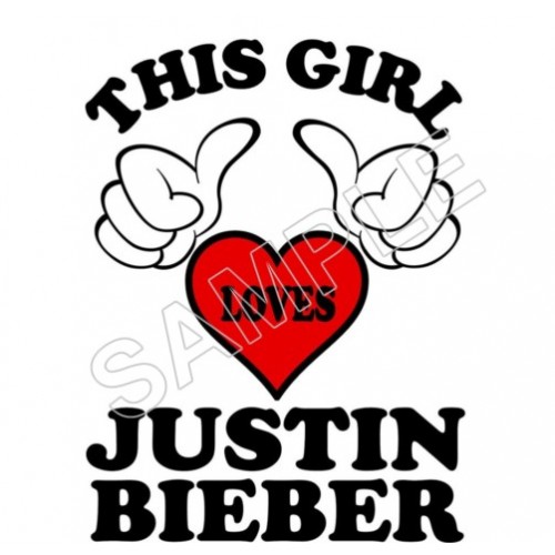  This Girl Loves Justin Bieber T Shirt  Iron on Transfer Decal ~#23 by www.topironons.com